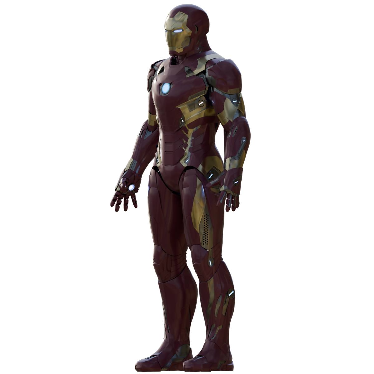 Iron Man Mk 46/47 full suit Motorized 3D printable model
