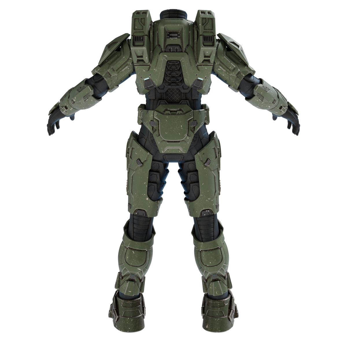 Halo 3: Master Chief Armor 3D File Kit – Wireframe