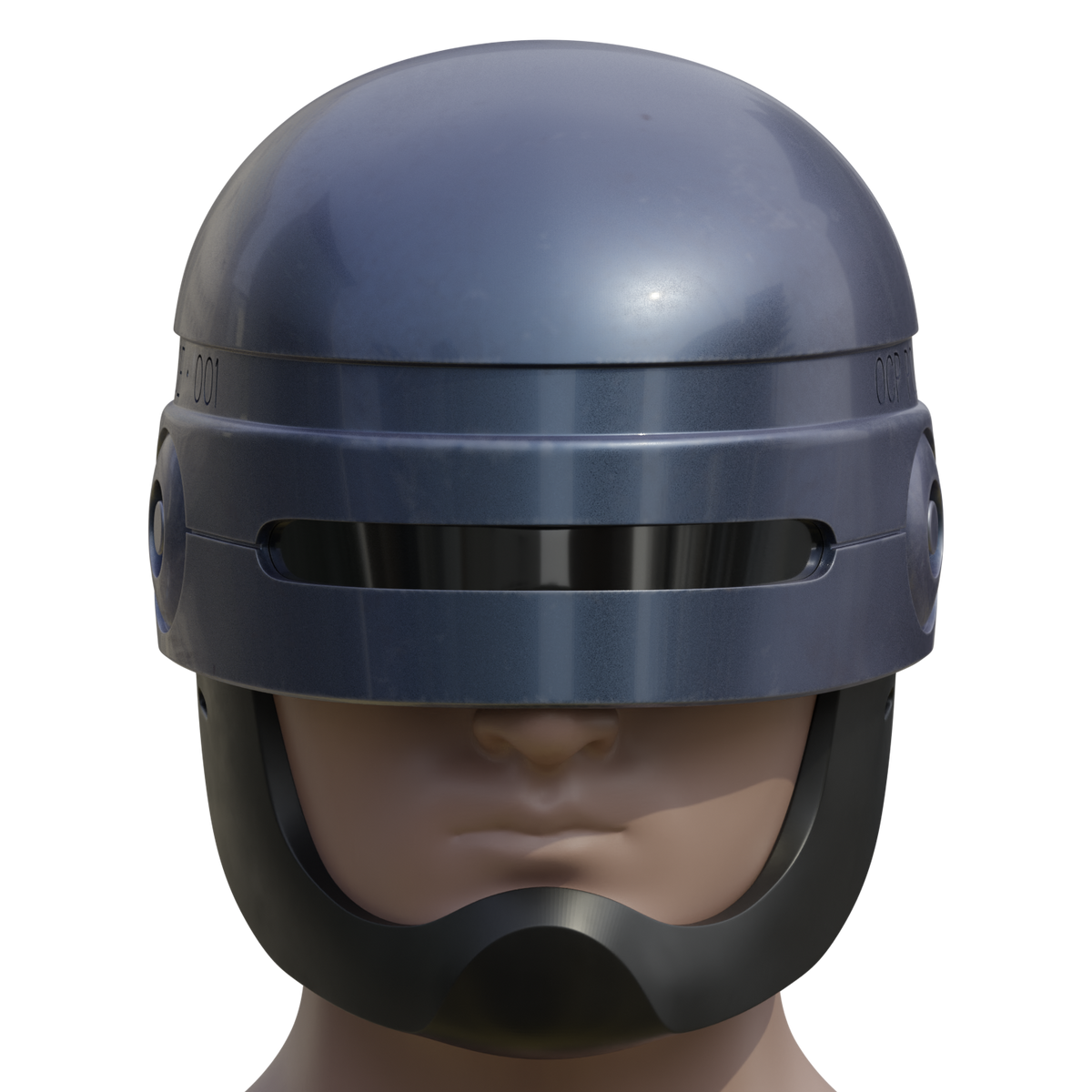 Police Robocop Motorcycle Helmet Robocop Helmet 3D Printable Model