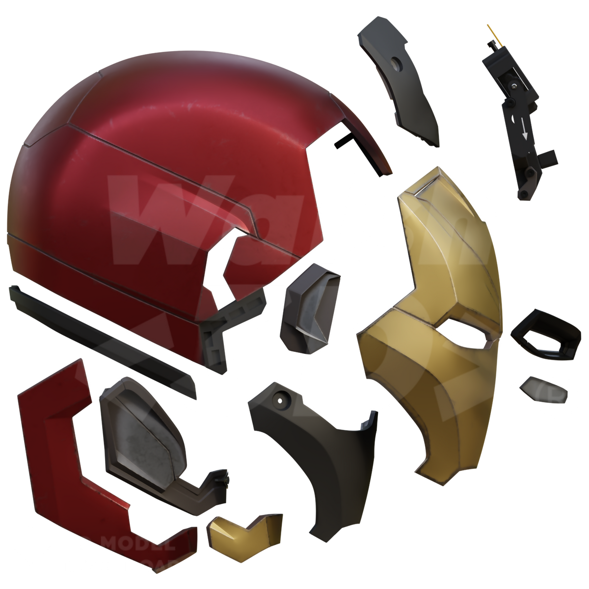 WALSH3D IRONMAN MOTORIZATION MARK 46/47 V4 HELMET [3D PRINT MODEL] – Wireframe
