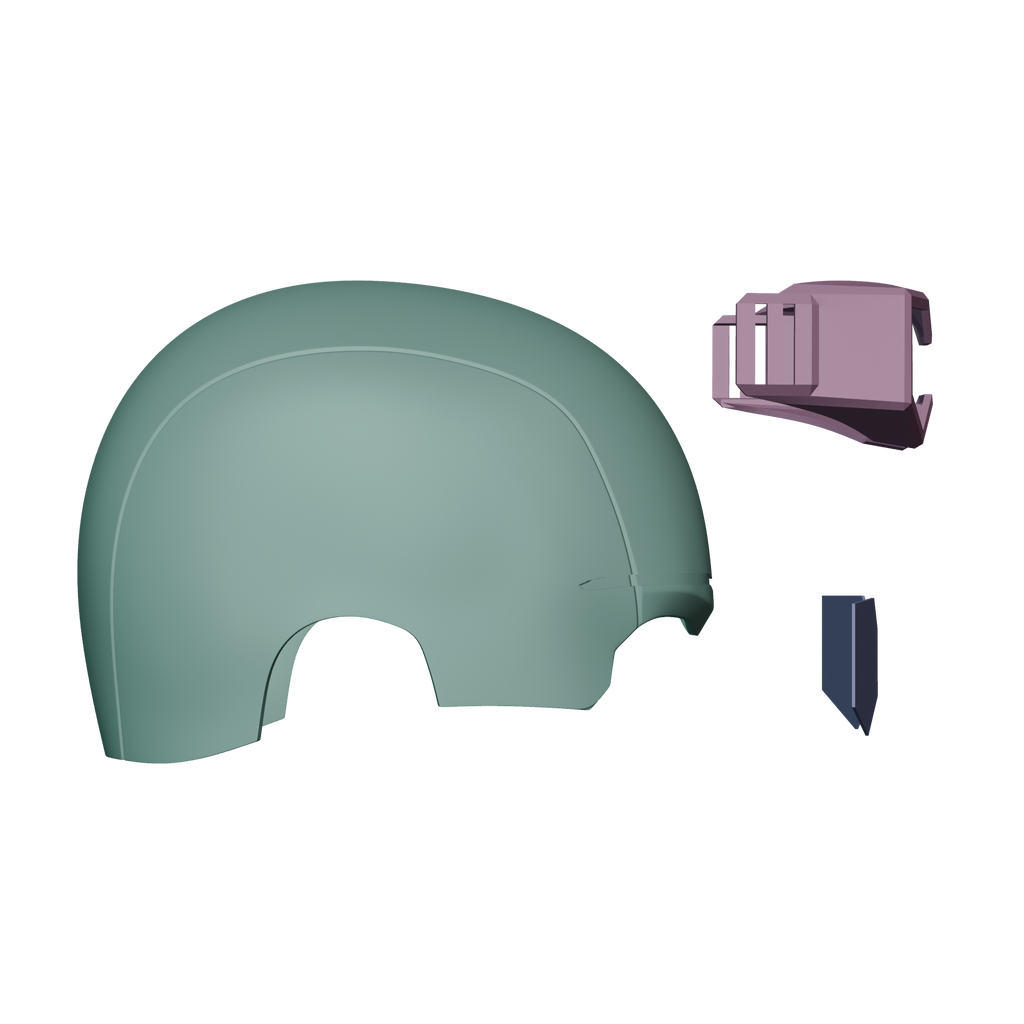 Rex-Splode Helmet 3D Printable File – Wireframe