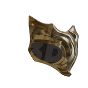 Yellow Fighter Mask 3D Print Model