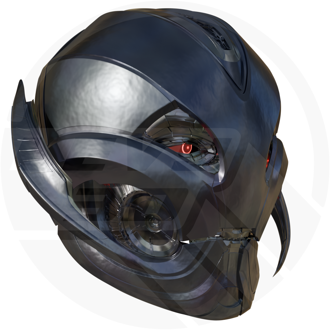 evil ai robot tron Prime Helmet 3D model – Wireframe