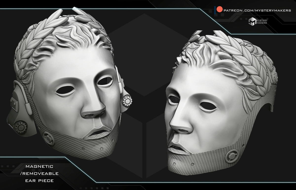 Golden agent mask – Wireframe