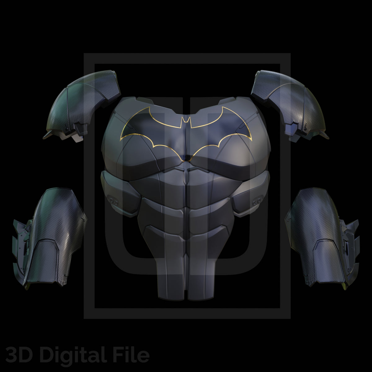 Tactical Bat Armor - SS 3D Models – Wireframe