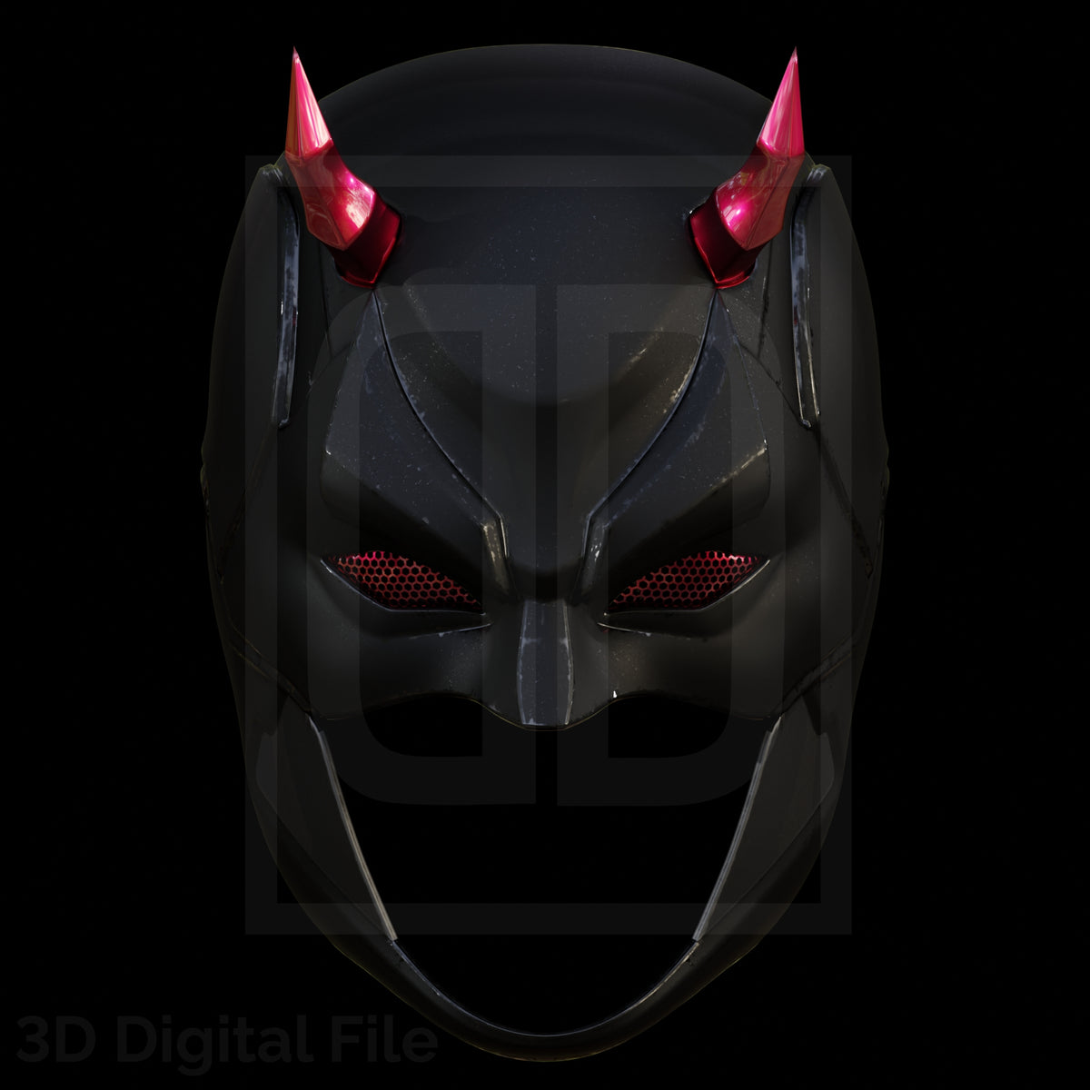 Devil Lawyer Shadow Mask 3D Model – Wireframe
