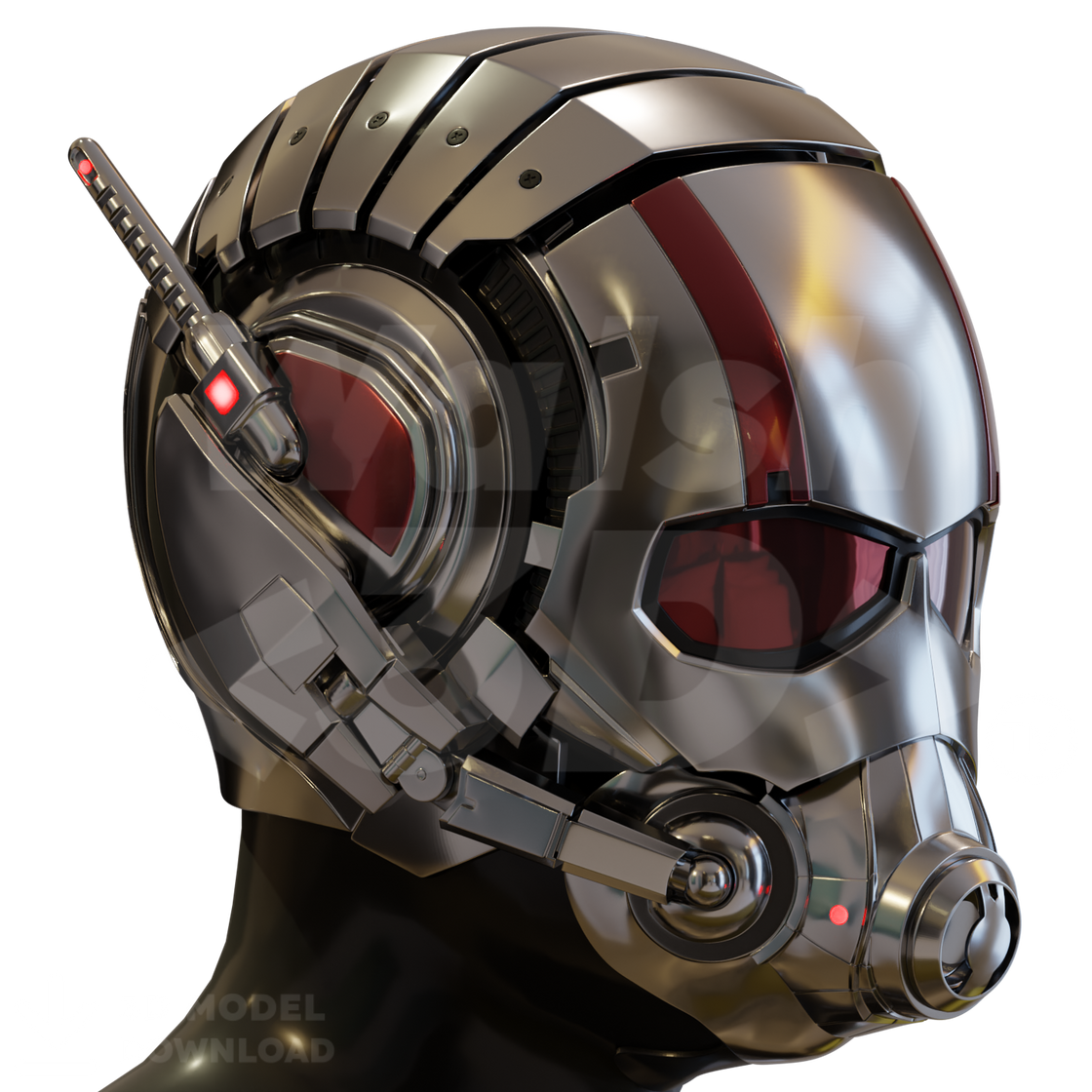 Ant Hero Mark 1 Helmet 3D Print Model – Wireframe