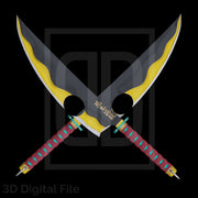 Flamboyant Hunter of Demons Katana 3D Model