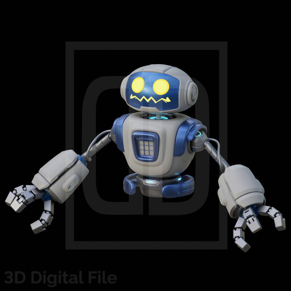 Herbie - Marvel Rivals 3D Model – Wireframe