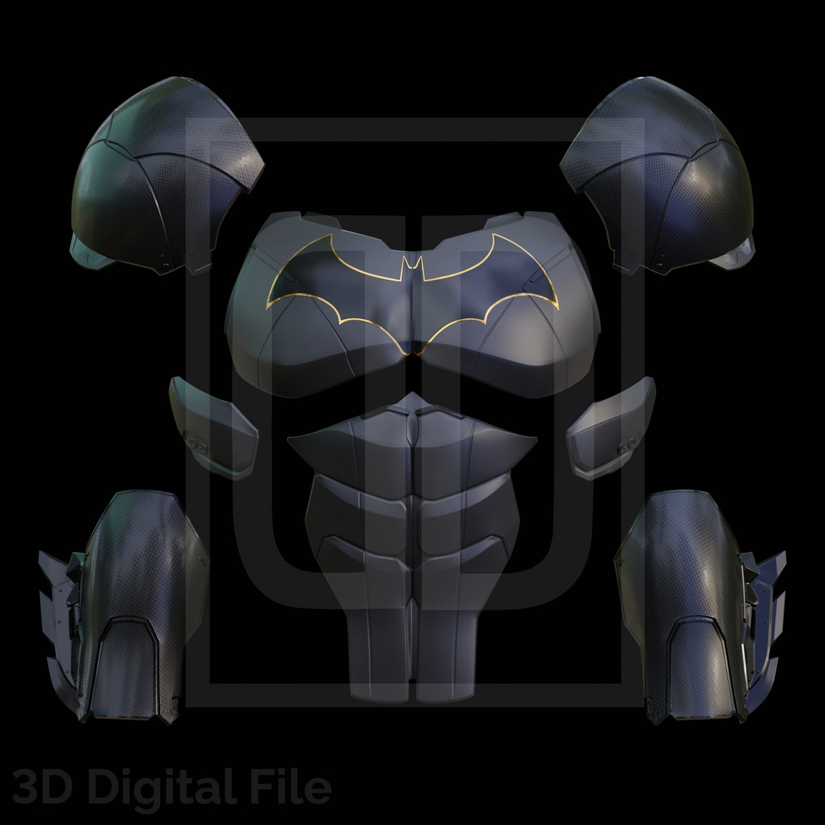 Tactical Bat Armor - SS 3D Models – Wireframe