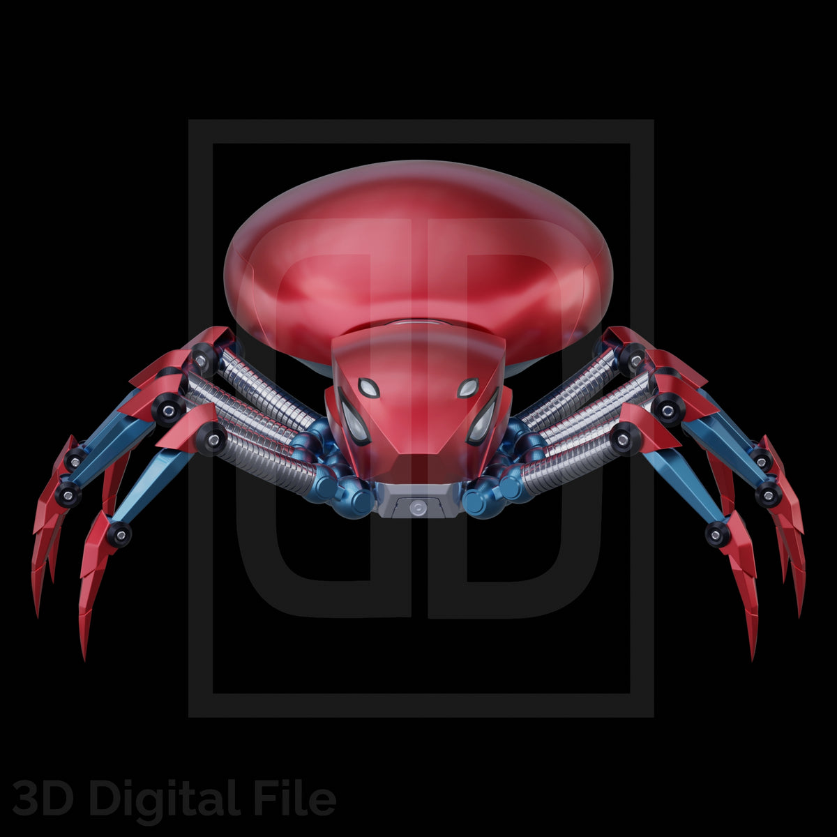 Webslinger Bot 3D model – Wireframe
