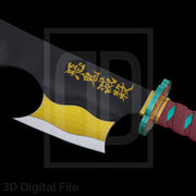 Flamboyant Hunter of Demons Katana 3D Model
