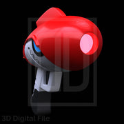 Red Android Blaster 3D Model