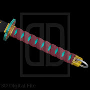 Flamboyant Hunter of Demons Katana 3D Model