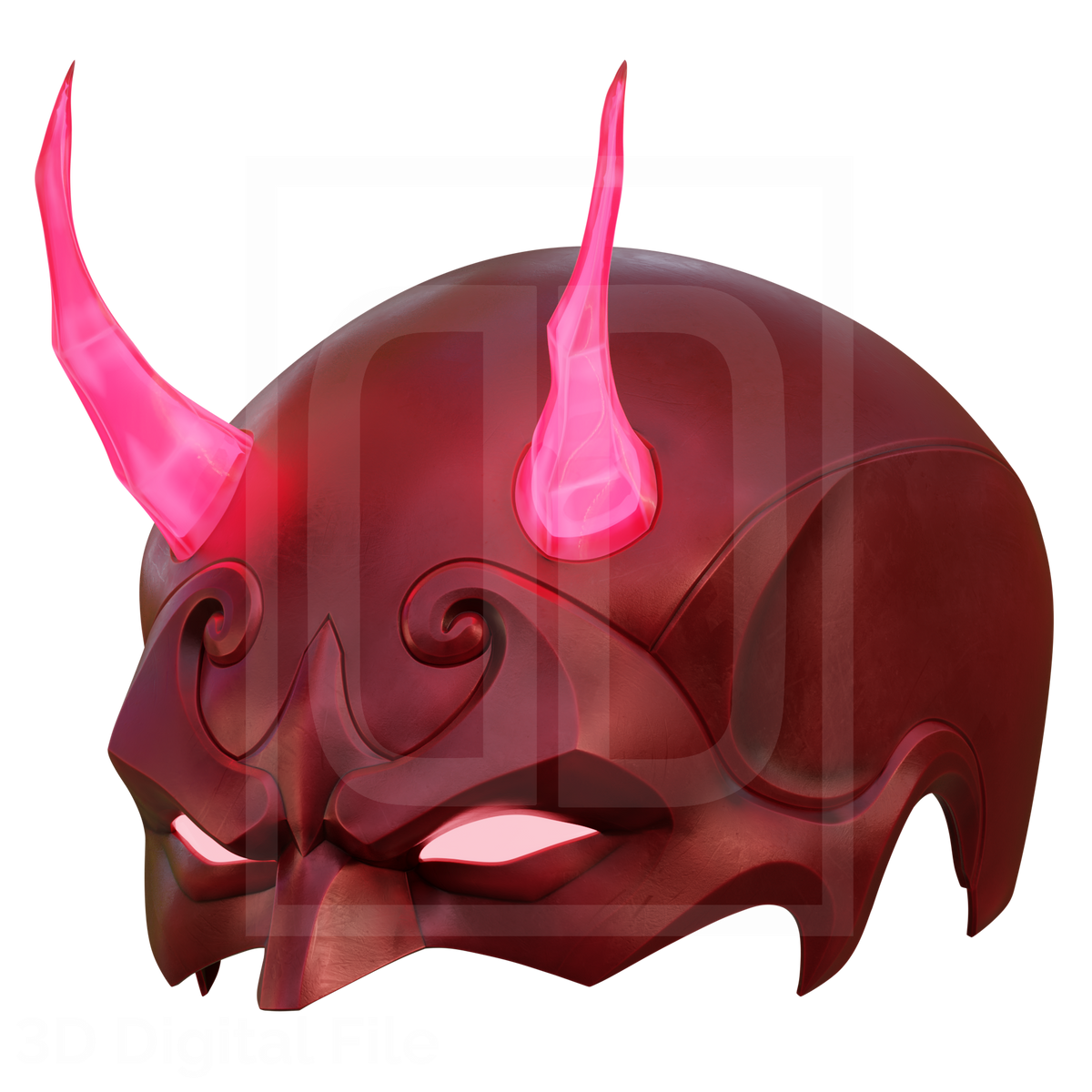 Devil Lawyer Flames Mask - MR Game 3D Model – Wireframe