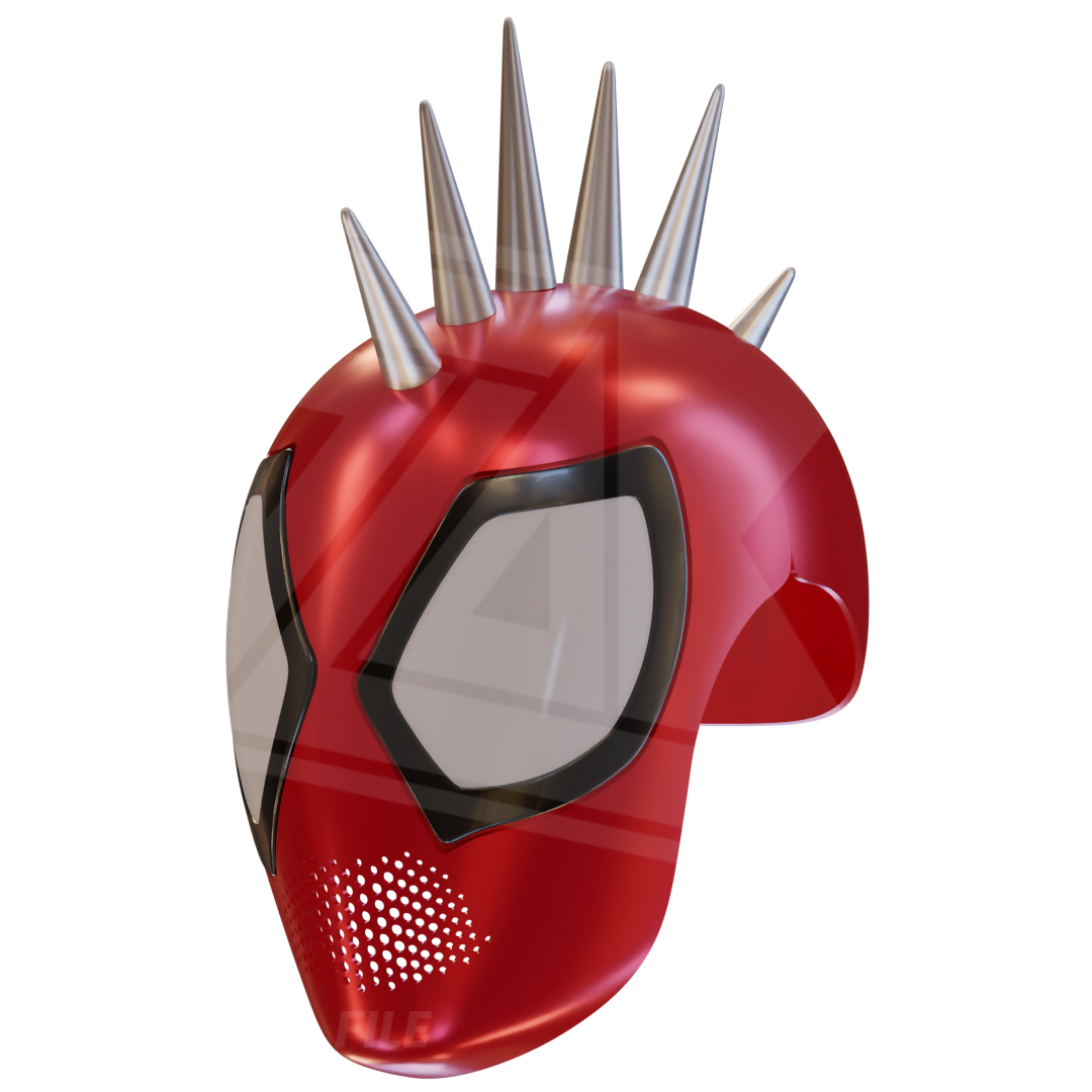 Punk Faceshell 3D Model – Wireframe