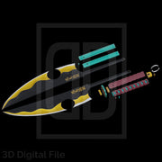Flamboyant Hunter of Demons Katana 3D Model