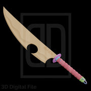 Flamboyant Hunter of Demons Katana 3D Model