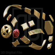 Cyclops Chest Strap - Marvel Rivals 3D Model