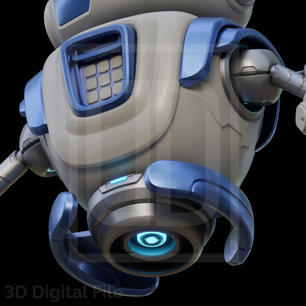 Herbie - Marvel Rivals 3D Model – Wireframe