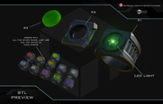 Green Lantern light up rings with floating stand