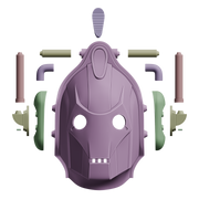 Cyberman Helmet Doctor Who 3D Printable Model