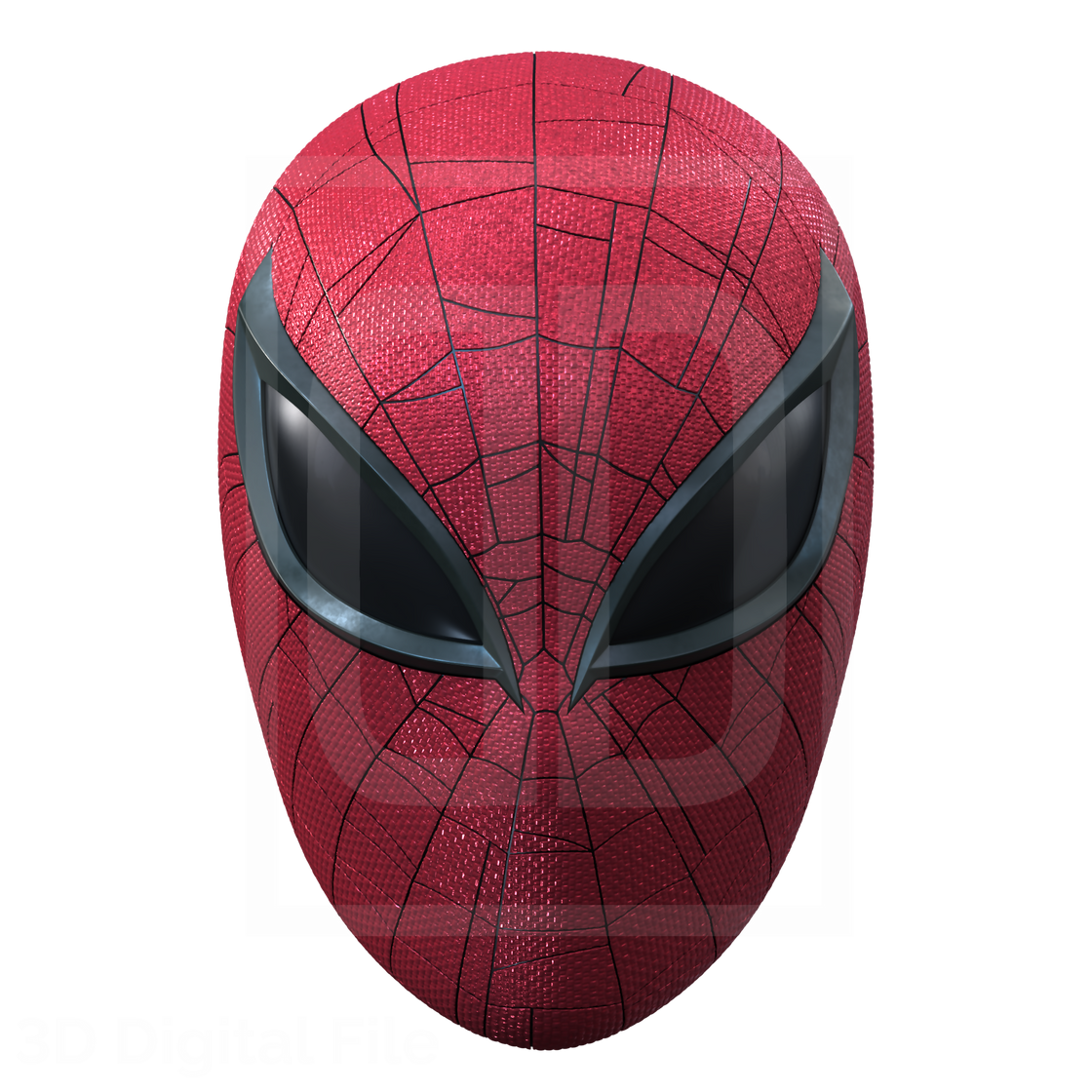 Superior Spider Hero Textured Mask - SM2 PS5 3D Model – Wireframe
