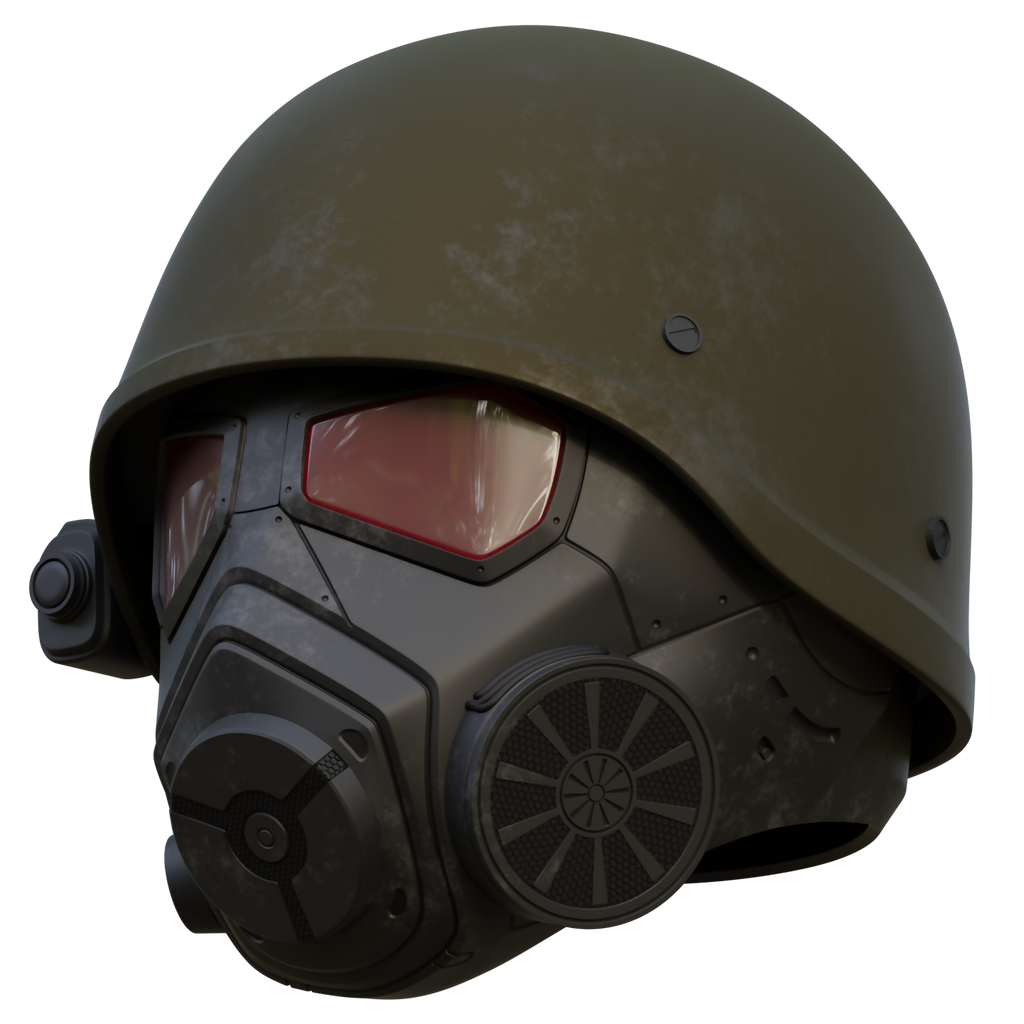 Fallout NCR Ranger Helmet [3D Print Model] – Wireframe