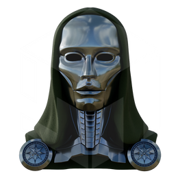 Latverian witch mask and neck armor parts