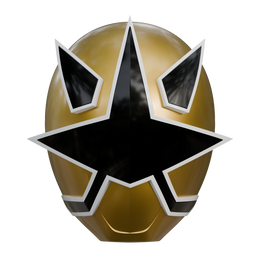 Gold Samurai Ranger Helmet 3D Model