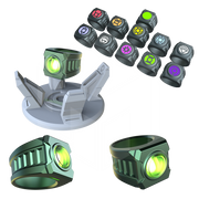 Space warriors light up rings with floating stand