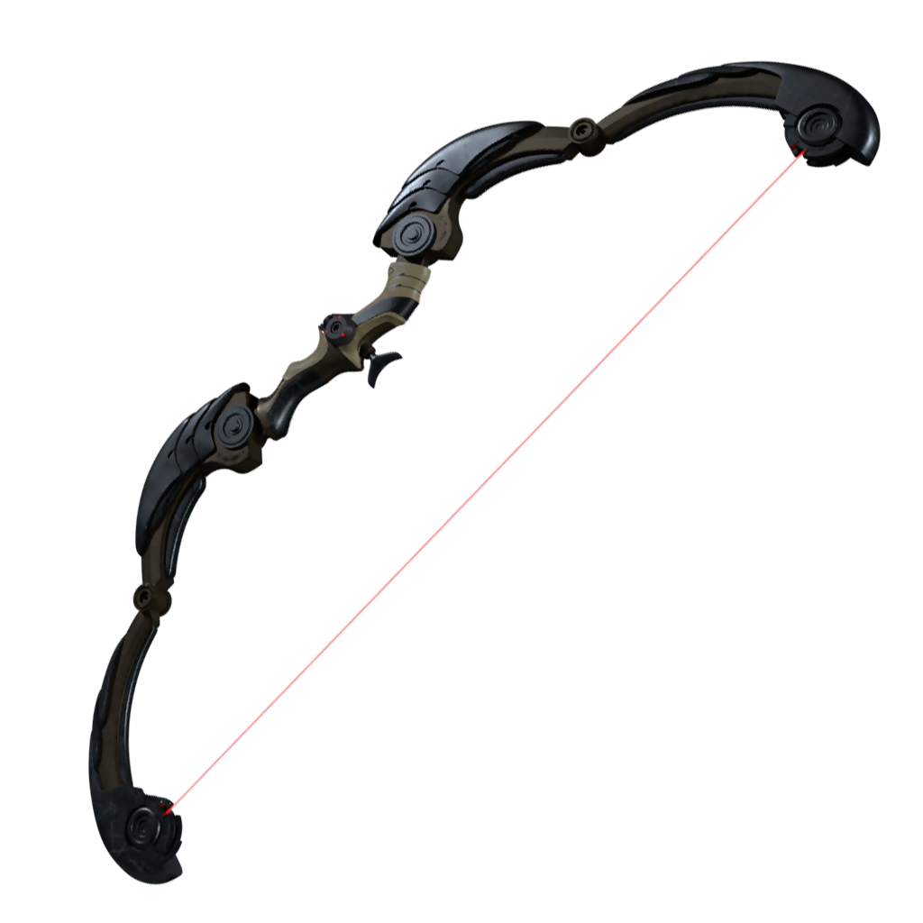 B22 Core Rope Module Inside Predator Badlands folding bow with laser and rope modules – Wireframe