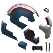 Motorized Iron Patriot MK1 Helmet 3D Model