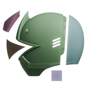 Gold Samurai Ranger Helmet 3D Model