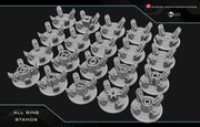 Green Lantern light up rings with floating stand