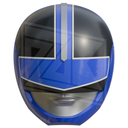Blue Time Ranger Helmet 3D Model