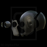 Spider-man Noir PS4 Mask - 3D Model