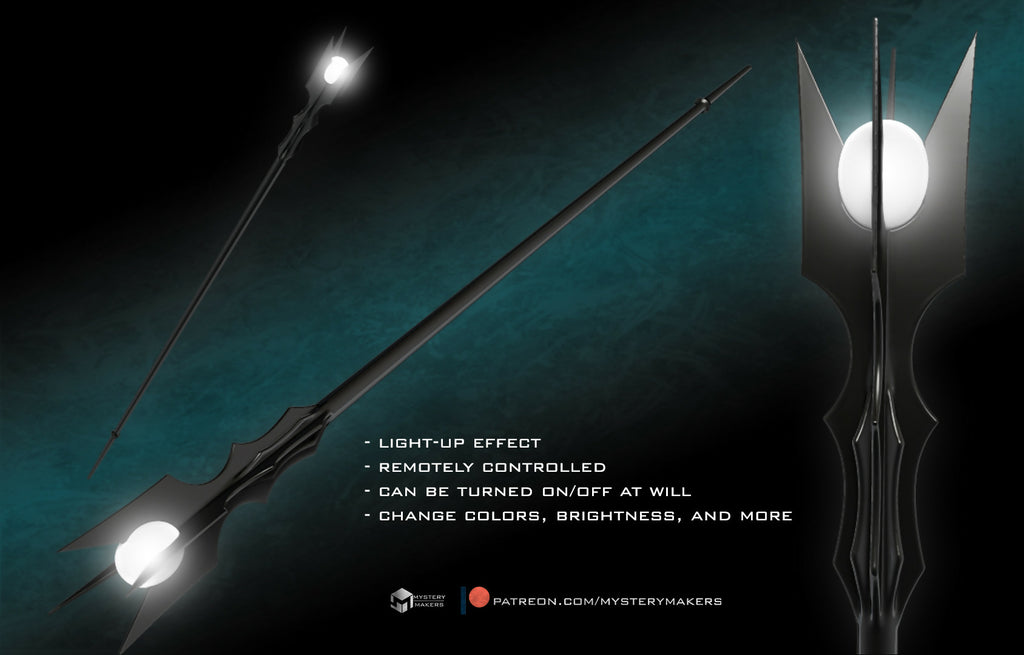 Dark wizard staff - light up – Wireframe