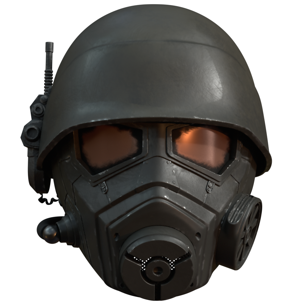 NCR Ranger helmet Fallout – Wireframe
