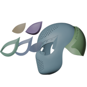 3D Printable Marvel's Spider-Man 2 PS5 Advanced Suit 2.0 Faceshell STL File - JP3D