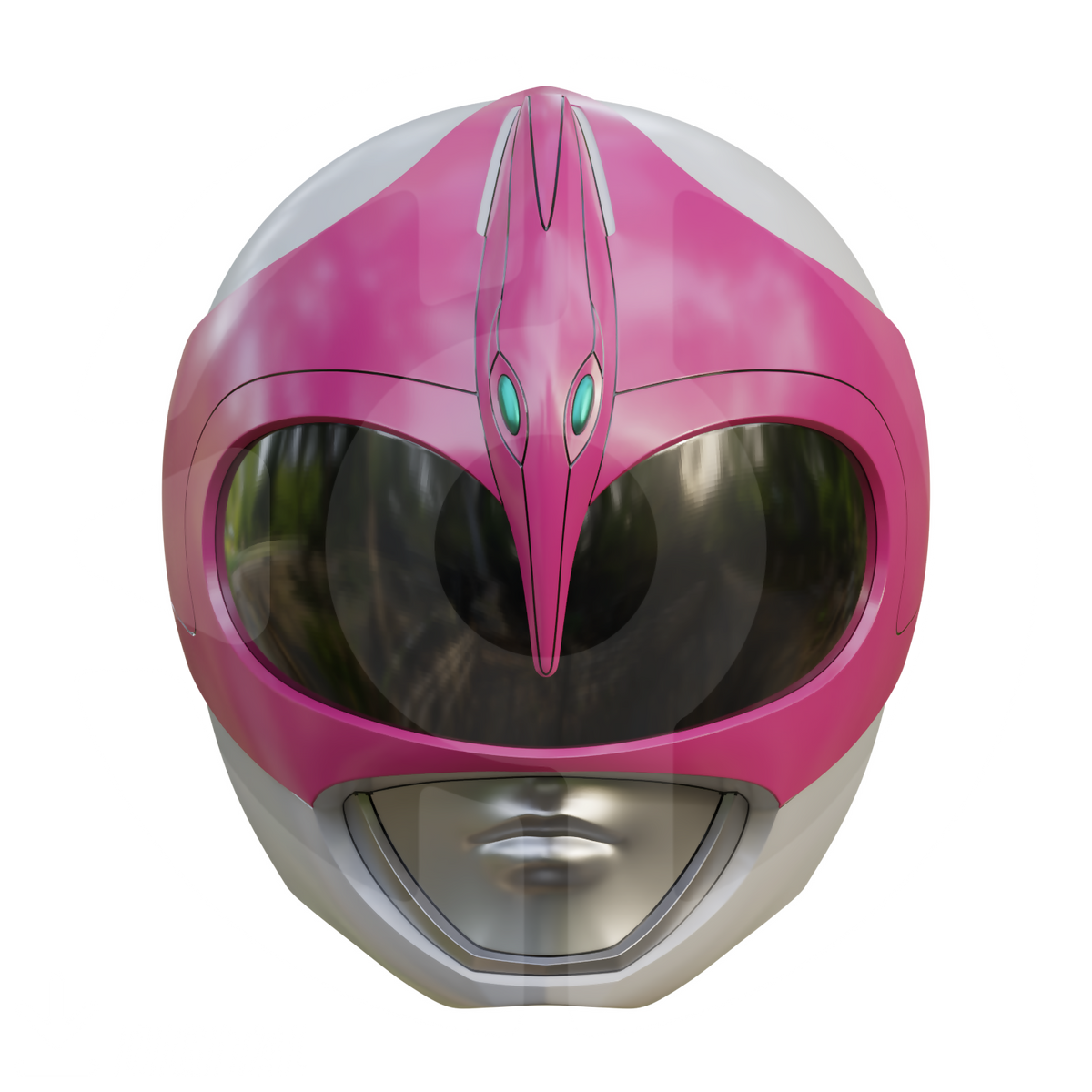 MMPR Pink Ranger Helmet File – Wireframe