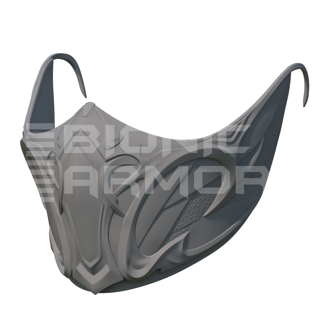 Ice Ninja Mask 3D Model – Wireframe