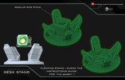 Green Lantern light up rings with floating stand