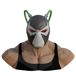Bane body display for 1:1 scale helmet and mini display piece