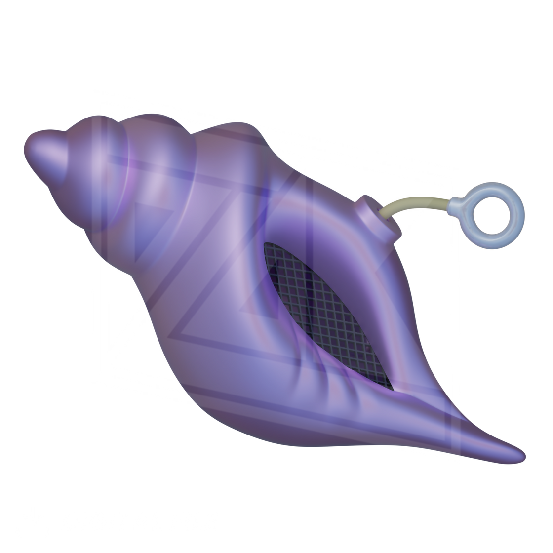 Magic Conch Shell 3D Model – Wireframe