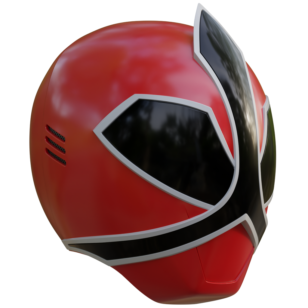 Red Samurai Power Ranger [3D Print Model] – Wireframe