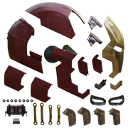 Iron man mk42/42 helmet 3d model with motorization