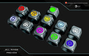 Green Lantern light up rings with floating stand