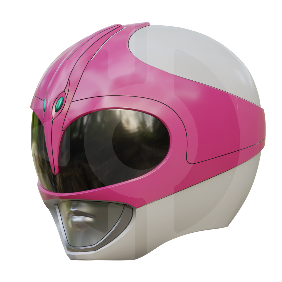 MMPR Pink Ranger Helmet File – Wireframe