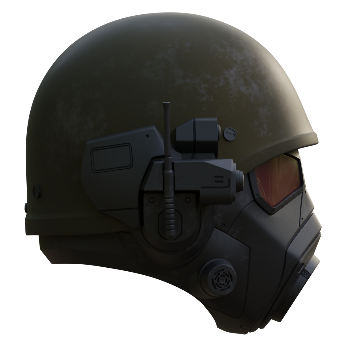 Fallout NCR Ranger Helmet [3D Print Model] – Wireframe